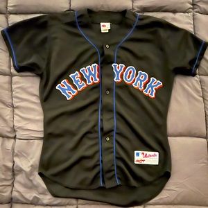 New York Mets Authentic Black Road Jersey Size 44